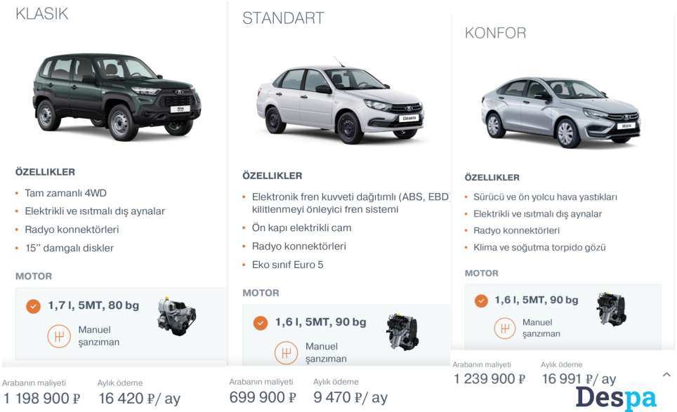 rusya yeni lada fiyatları